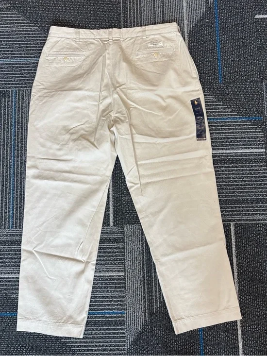 Polo Ralph Lauren Andrew Pants 38x30 Biege pleated - Picture 2 of 9